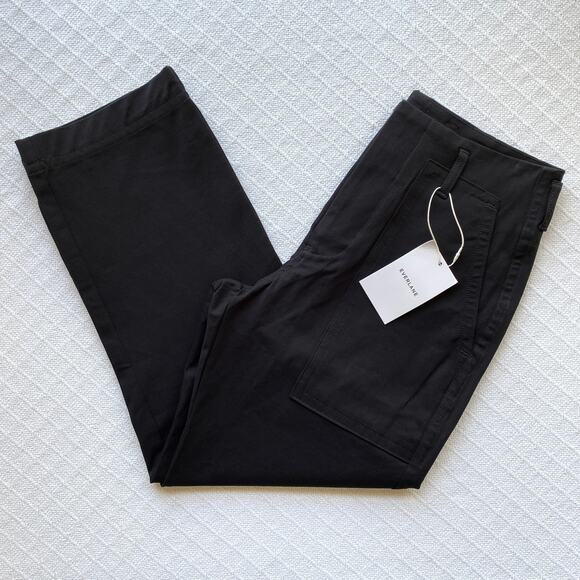 NWT Everlane Bi-Stretch Utility Pant Black Straight Leg High Rise Stretch Pant 4 - Picture 11 of 15